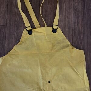Condor Yellow PVC Waterproof Bib Rain Pants Overalls Size L Heavy Duty Workwear